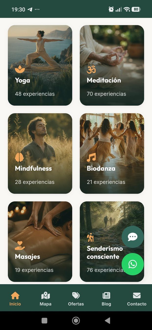 Explora por categoría — app de RedMindful