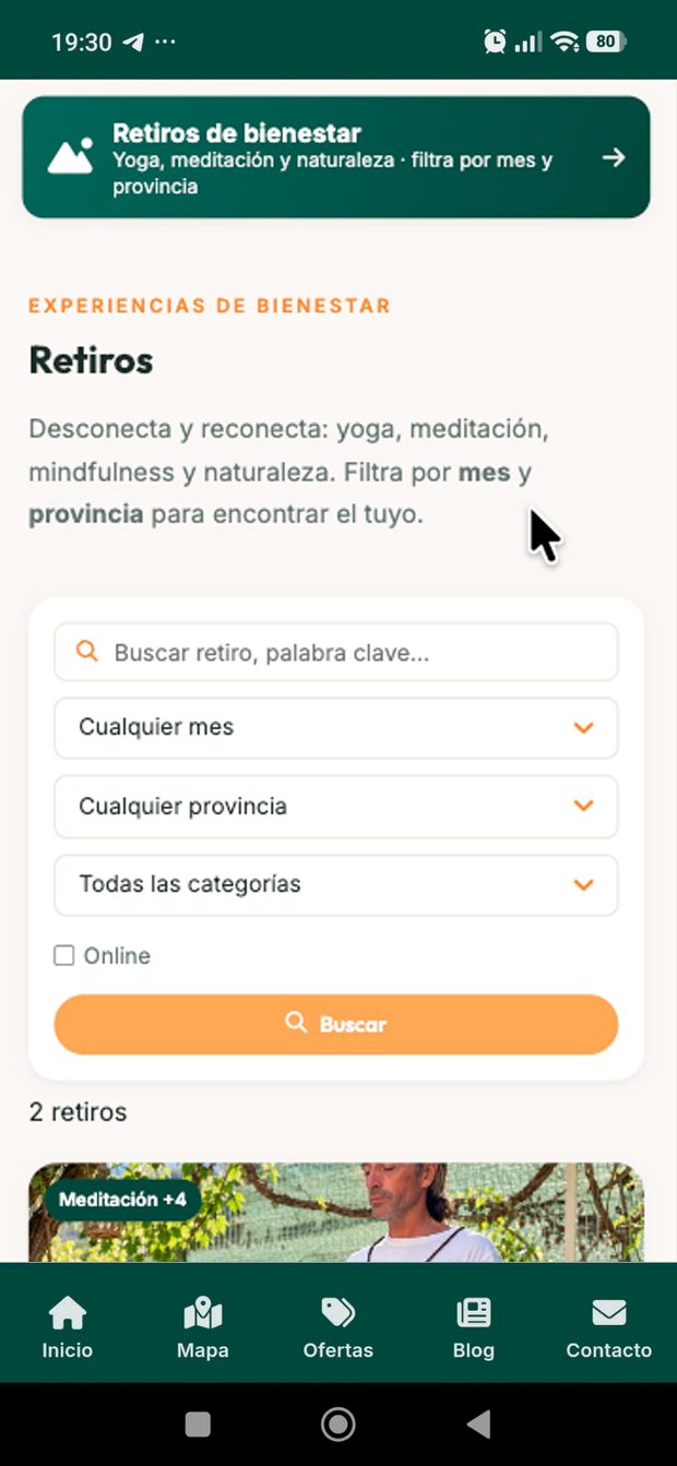 Retiros — app de RedMindful