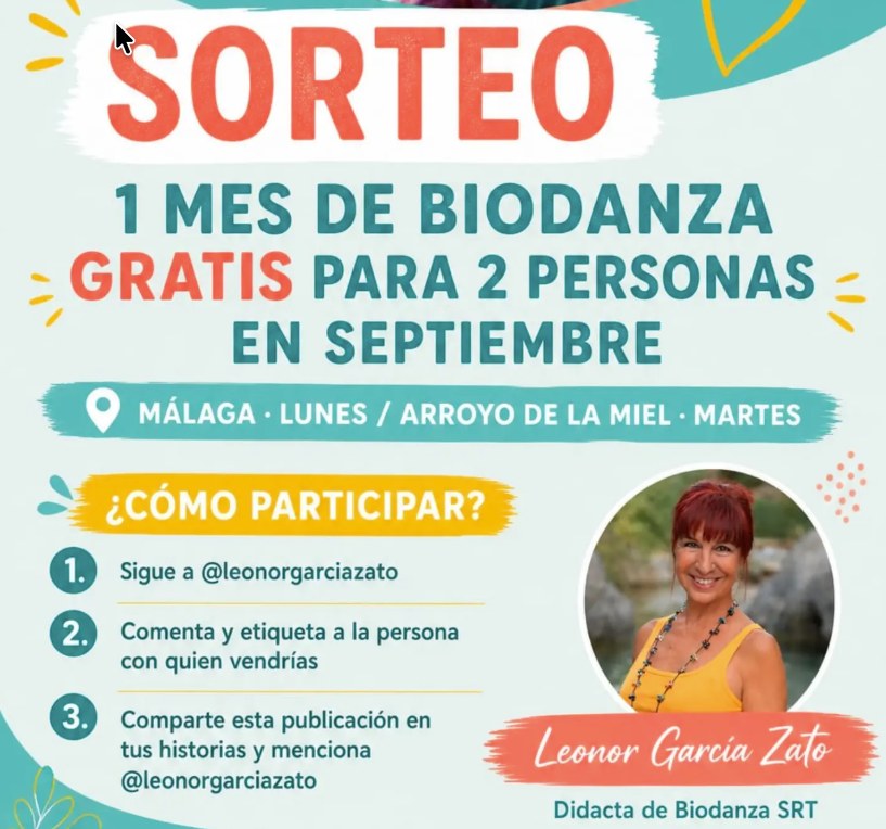 Tengo un mes de Biodanza para ti. Y otro para quien tú quieras.